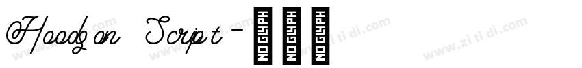 Hoodson Script字体转换
